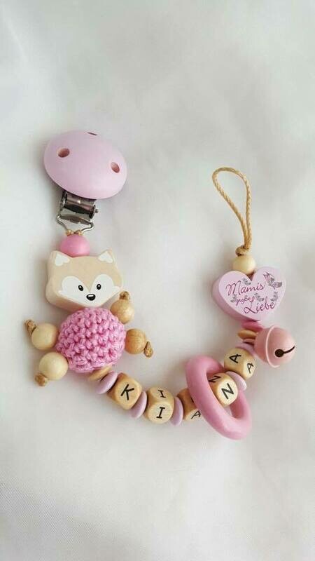Schnullerkette Fuchs & Mamis große Liebe Schnullerkette Fuchs & Mamis große Liebe