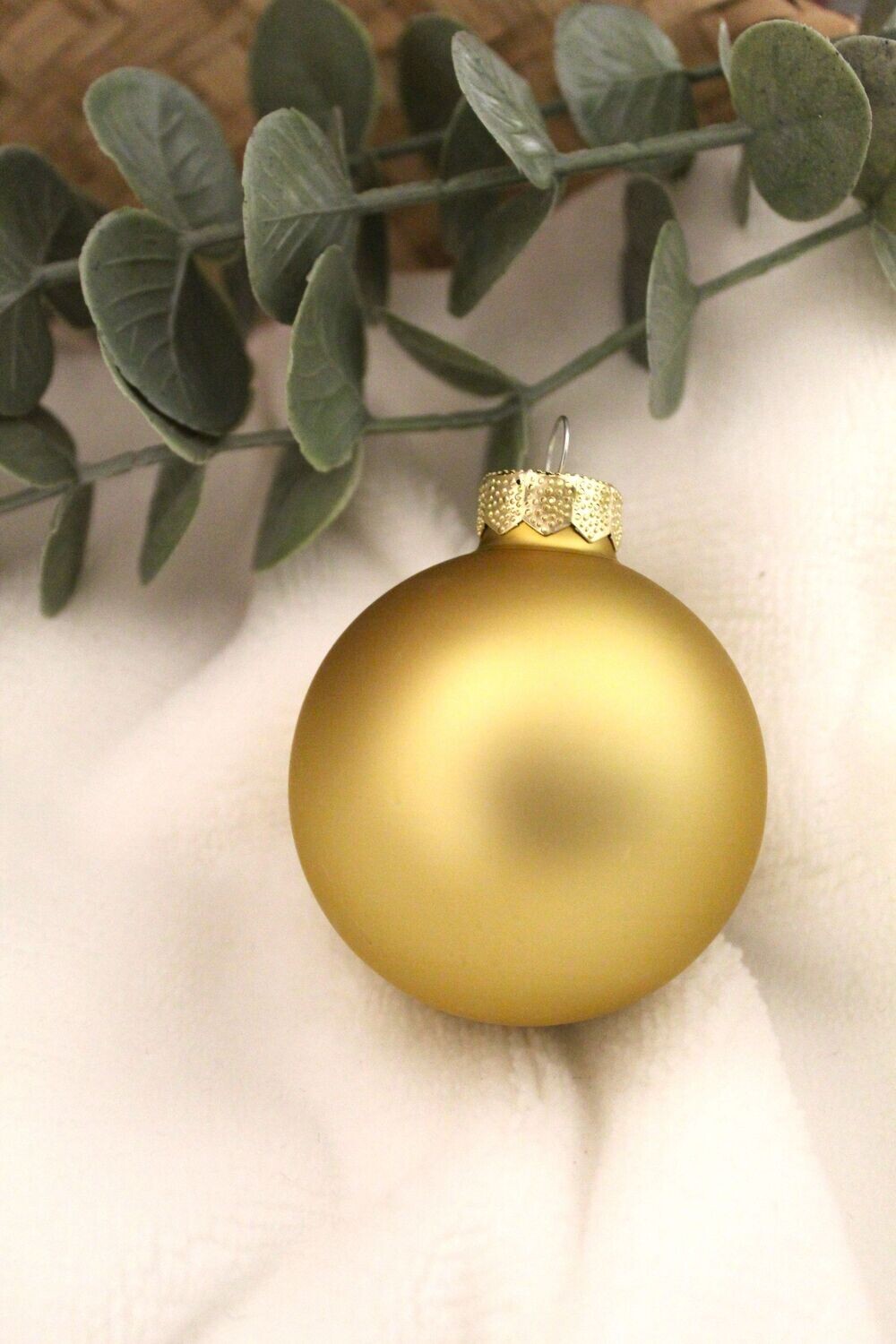 Weihnachtskugel Gold Matt
