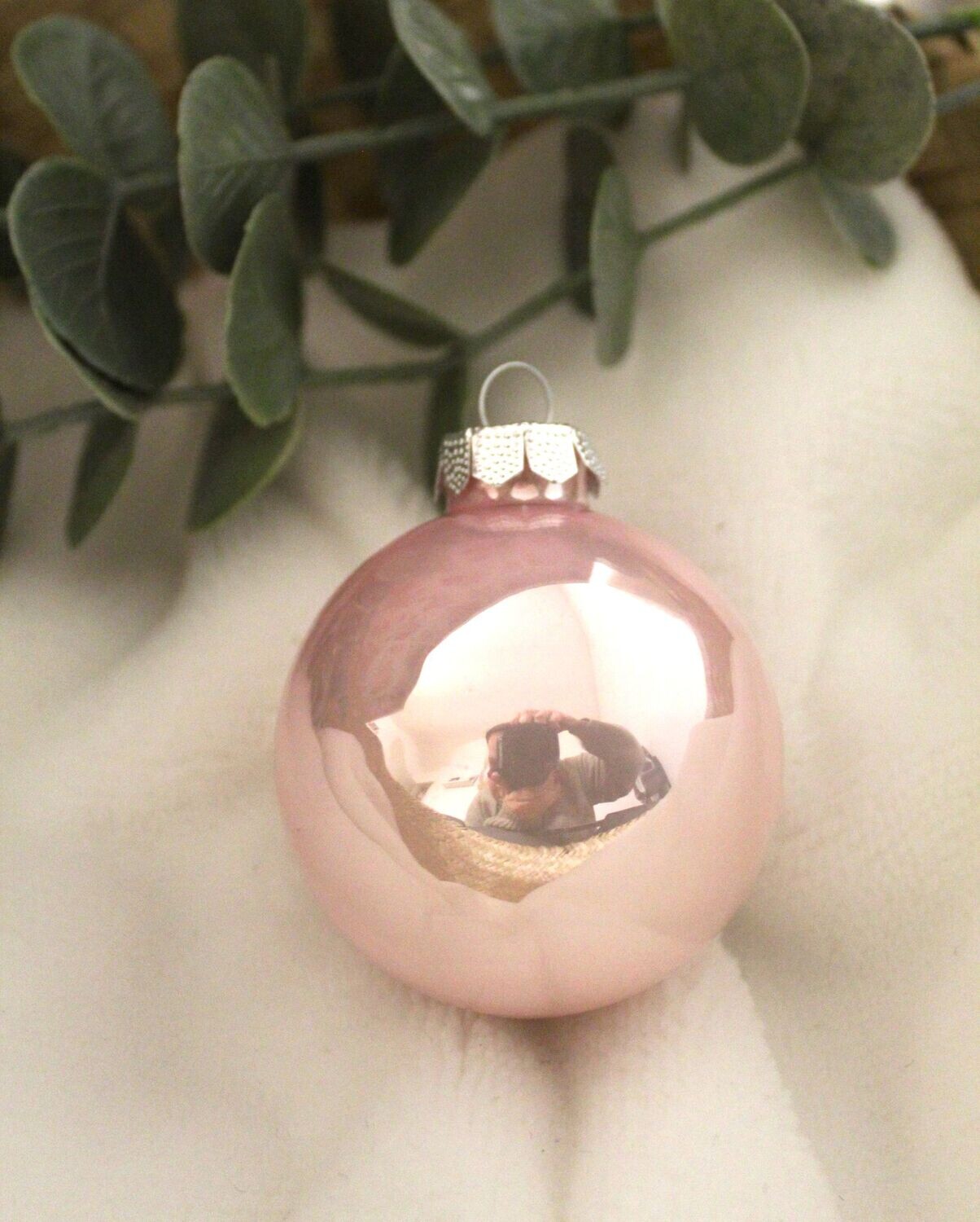 Weihnachtskugel Rosa Glanz