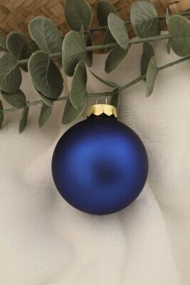 Weihnachtskugel Blau Matt
