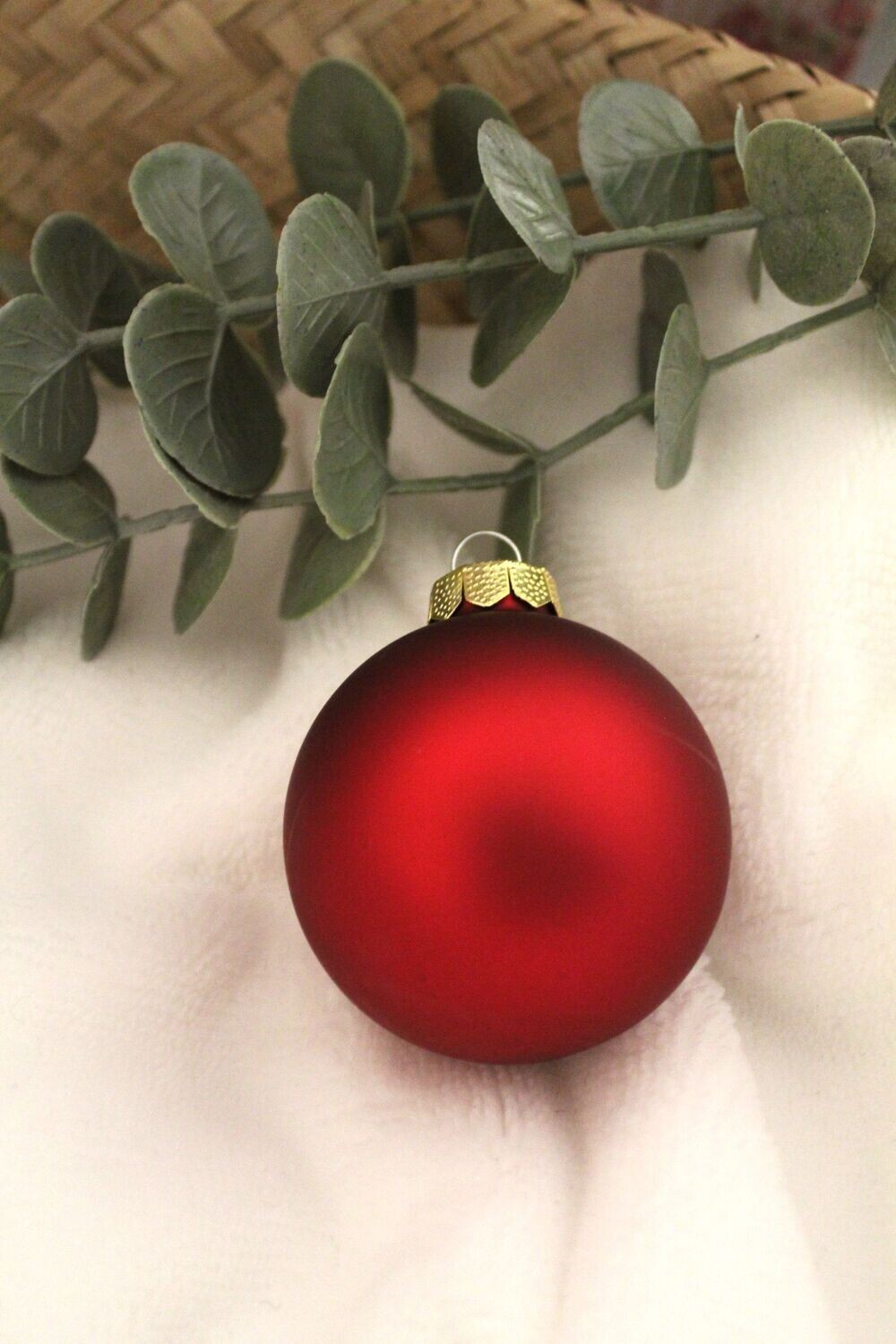 Weihnachtskugel Rot Matt