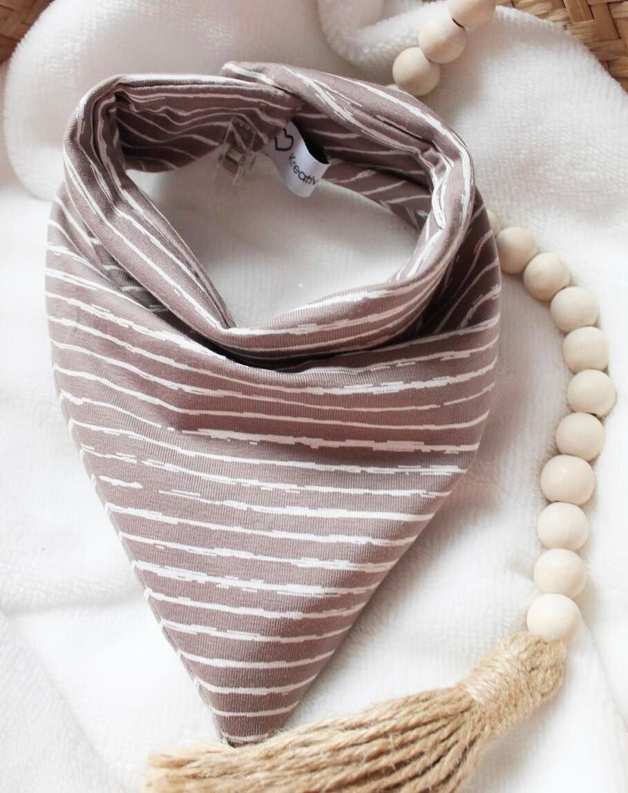 Halstuch Dunkelbeige Streifen