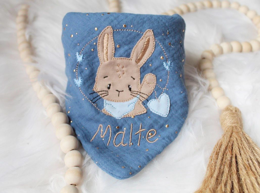 Musselin Halstuch Baby Hase