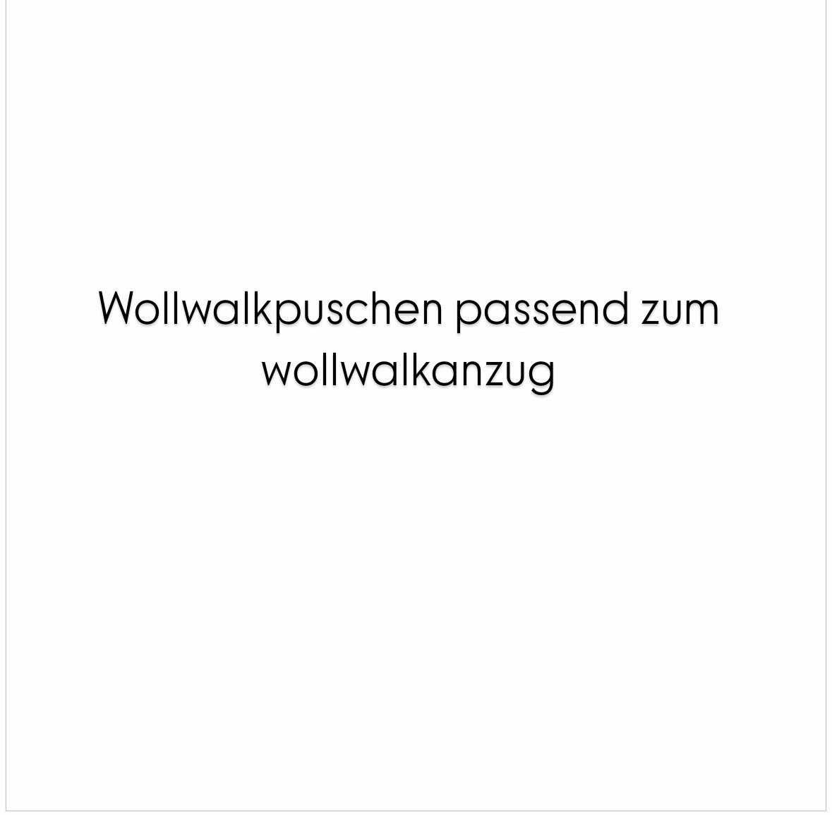 Wollwalkpuschen