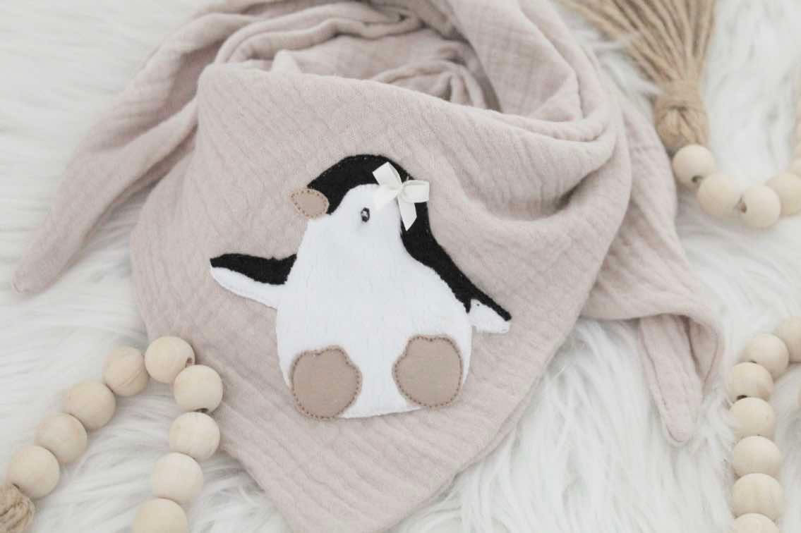 Musselin Halstuch Pinguin