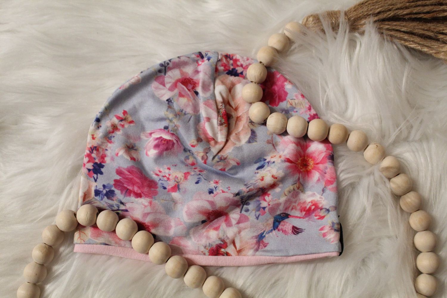 Beaniemütze  Blumen Gr. 41/42
