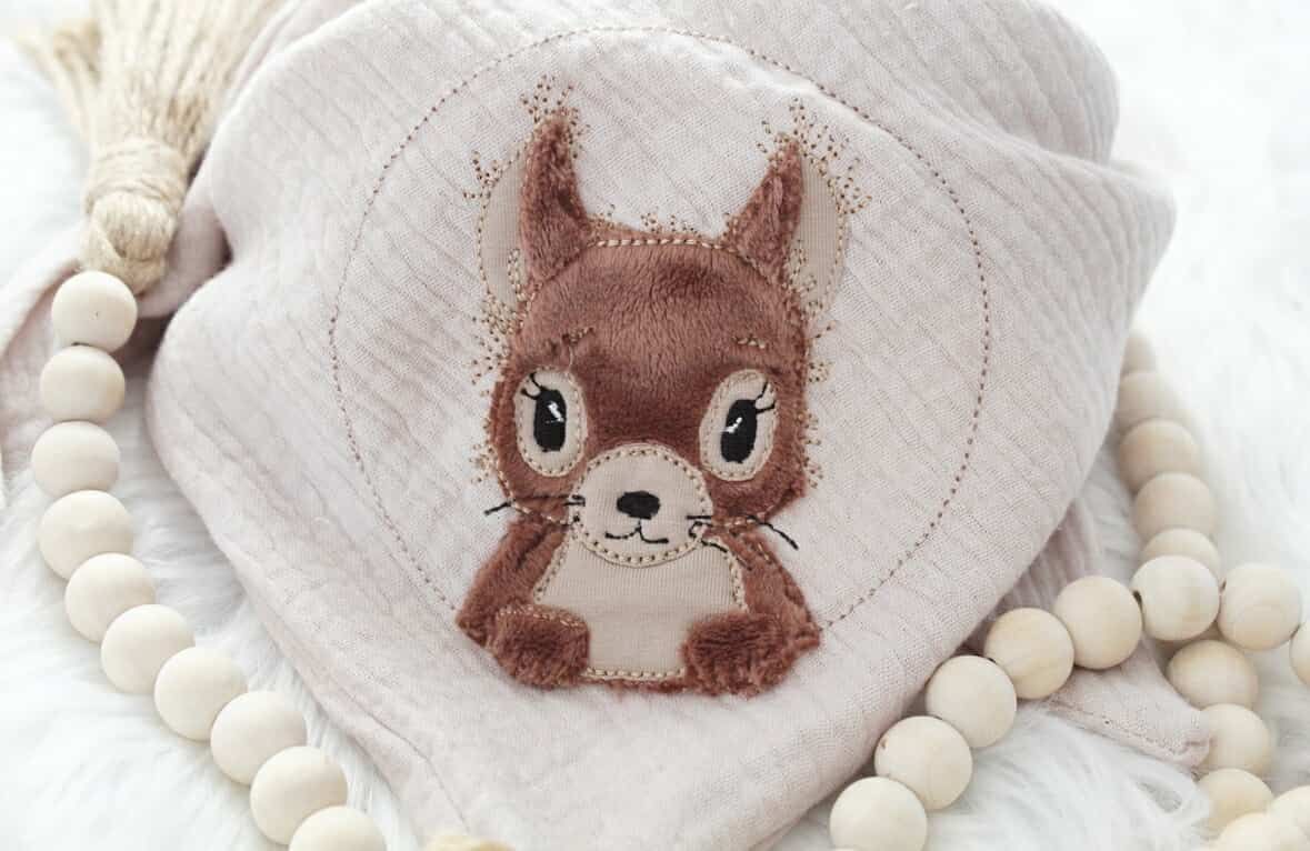 Musselin Halstuch Eichhörnchen