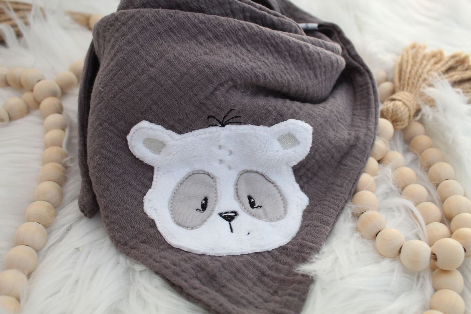 Musselin Halstuch Groß Panda