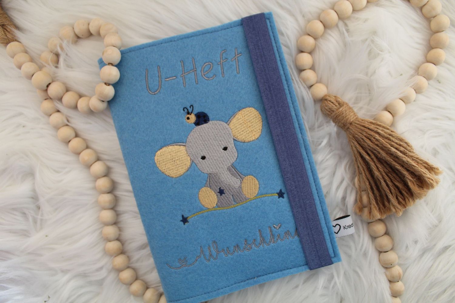 U-Hefthülle Elefant mit Marienkäfer