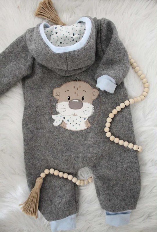 Wollwalkanzug Otter - Gr. 86 Wollwalkanzug Otter - Gr. 86