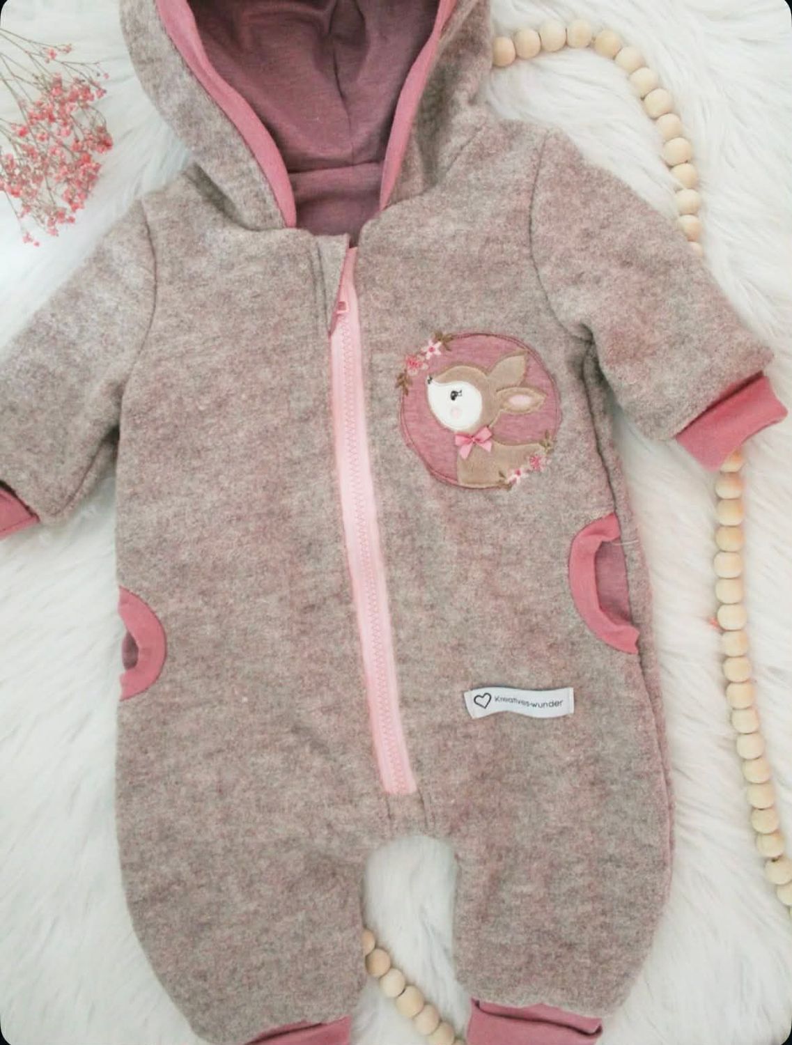 Wollwalkanzug Reh, Gr. 68 Wollwalkanzug Reh, Gr. 68