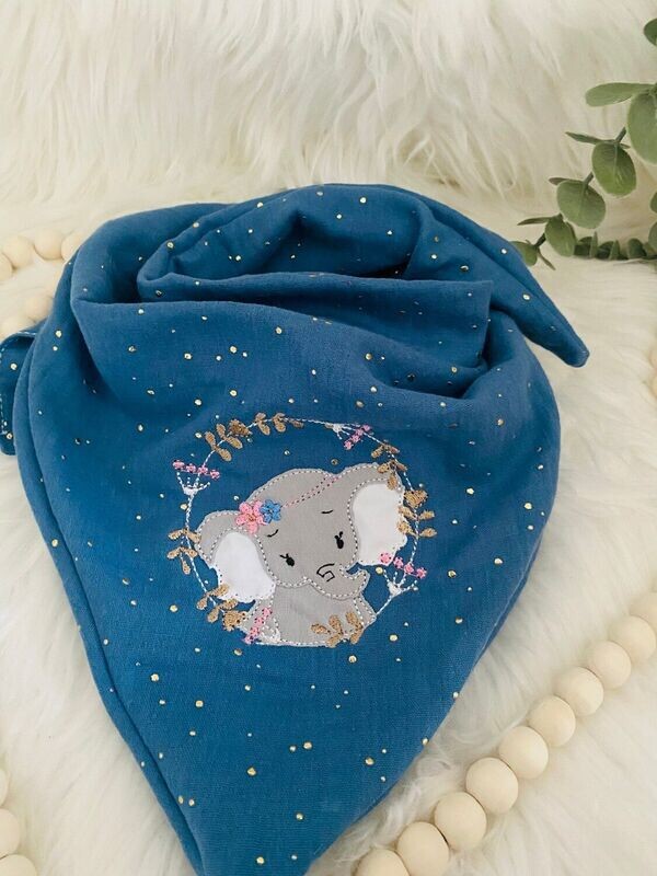 Musselin Halstuch Elefant elefant musselin halstuch bestickt, musselintuch baby, musselinhalstuch kinder, personalisiertes musselinhalstuch für kinder, geschenke zur geburt, musselin, musselinhalstuch für kinder, personalisiertes halstuch kinder, babygeschenke zur geburt, musselin halstuch elefant blau