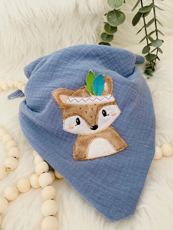 Musselin Halstuch Bohofuchs musselin halstuch bestickt, besticktes musselin halstuch, musselintuch baby, musselinhalstuch kinder, personalisiertes musselin halstuch für kinder, geschenke zur geburt, musselin, musselinstoff, musselinhalstuch für kinder, personalisiertes halstuch kinder, babygeschenke zur geburt, musselin halstuch blau fuchs,