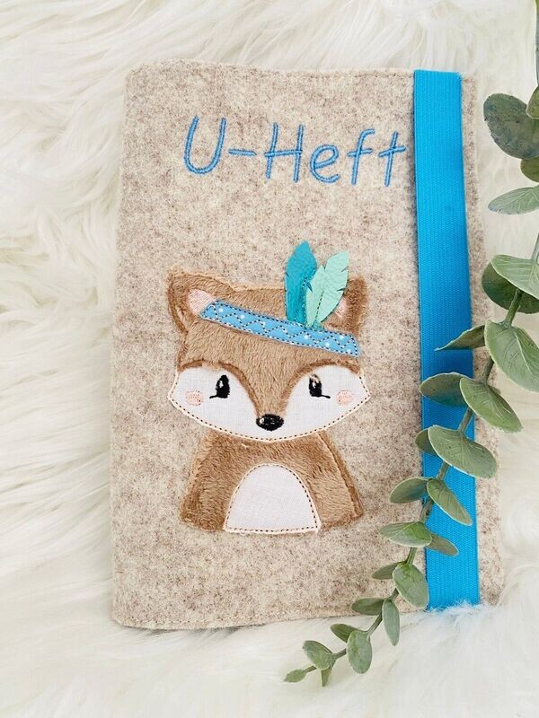 Untersuchungshefthülle Bohofuchs untersuchungshefthülle aus filz, untersuchungshefthülle aus wollfilz, uhefthülle personalisiert, personalisierte babygeschenke zur geburt, uhefthülle mädchen, uhefthülle Fuchs untersuchungshefthülle Hase, uhefthülle mit name Bohofuchs