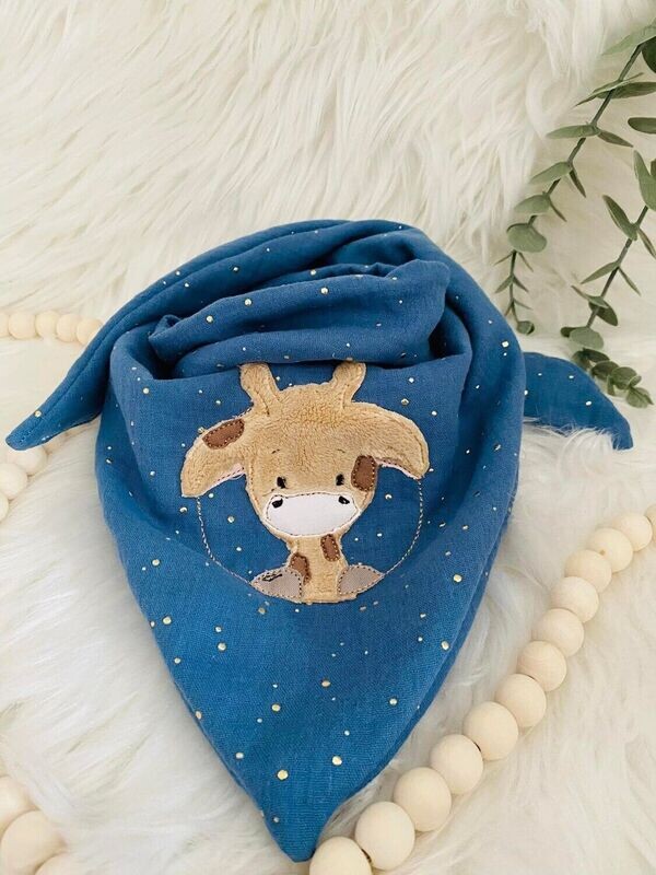Musselin Halstuch Giraffe musselin halstuch giraffe bestickt, giraffe musselintuch baby, musselinhalstuch kinder, personalisiertes musselinhalstuch für kinder, geschenke zur geburt, musselin, musselinhalstuch für kinder, personalisiertes halstuch kinder, babygeschenke zur geburt, musselin halstuch blau giraffe