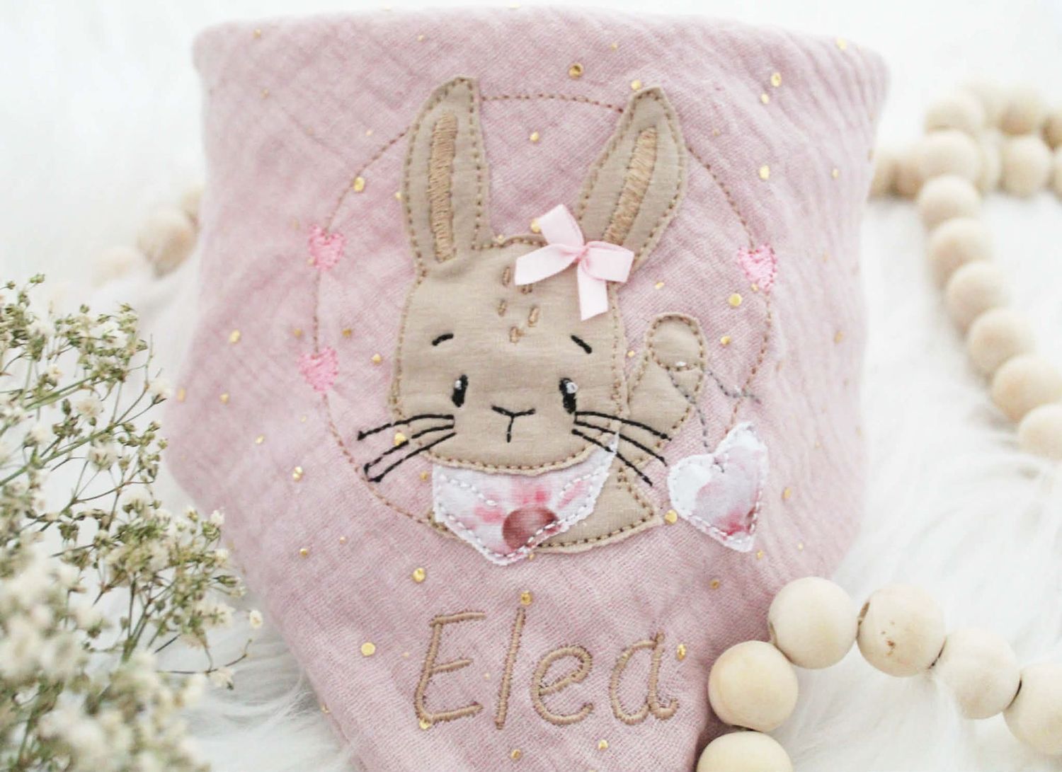 Musselin Halstuch Baby Häschen
