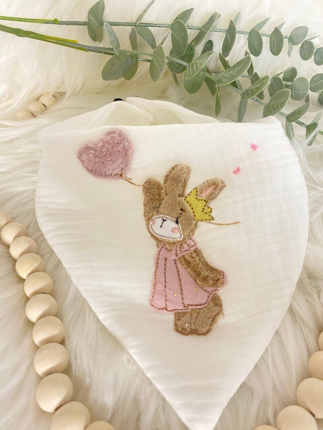 Musselin Halstuch Baby fliegender Hase Musselin Halstuch Baby fliegender Hase
