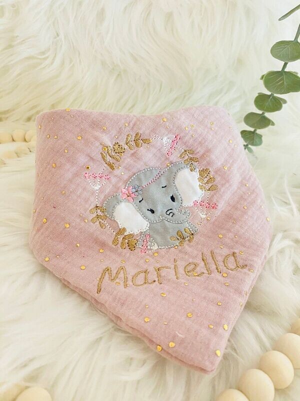Musselin Halstuch Baby Elefant Musselin Halstuch Baby Elefant