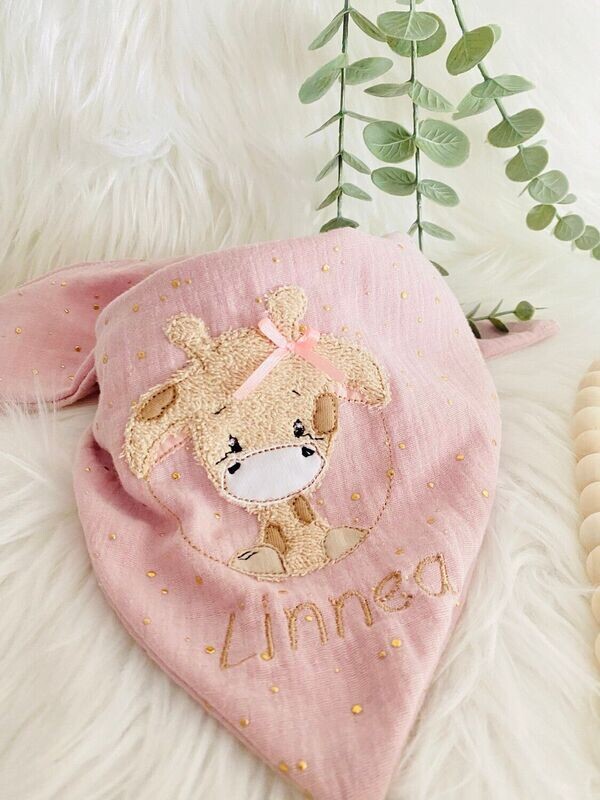 Musselin Halstuch Giraffe musselin halstuch giraffe bestickt, giraffe musselintuch baby, musselinhalstuch kinder, personalisiertes musselinhalstuch für kinder, geschenke zur geburt, musselin, musselinhalstuch für kinder, personalisiertes halstuch kinder, babygeschenke zur geburt, musselin halstuch giraffe