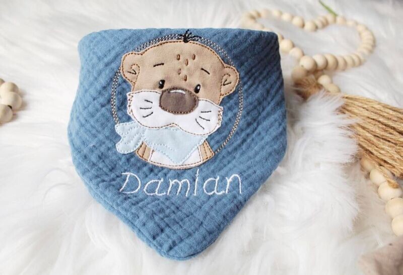 Musselin Halstuch Baby Herr Otter Musselin Halstuch Baby Herr Otter