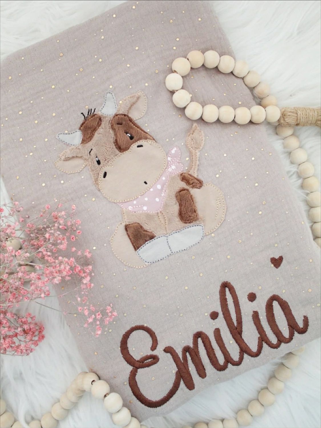 Musselindecke,  Babydecke Kuh