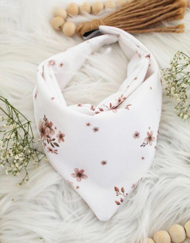 Halstuch Beige Blüten Halstuch Beige Blüten