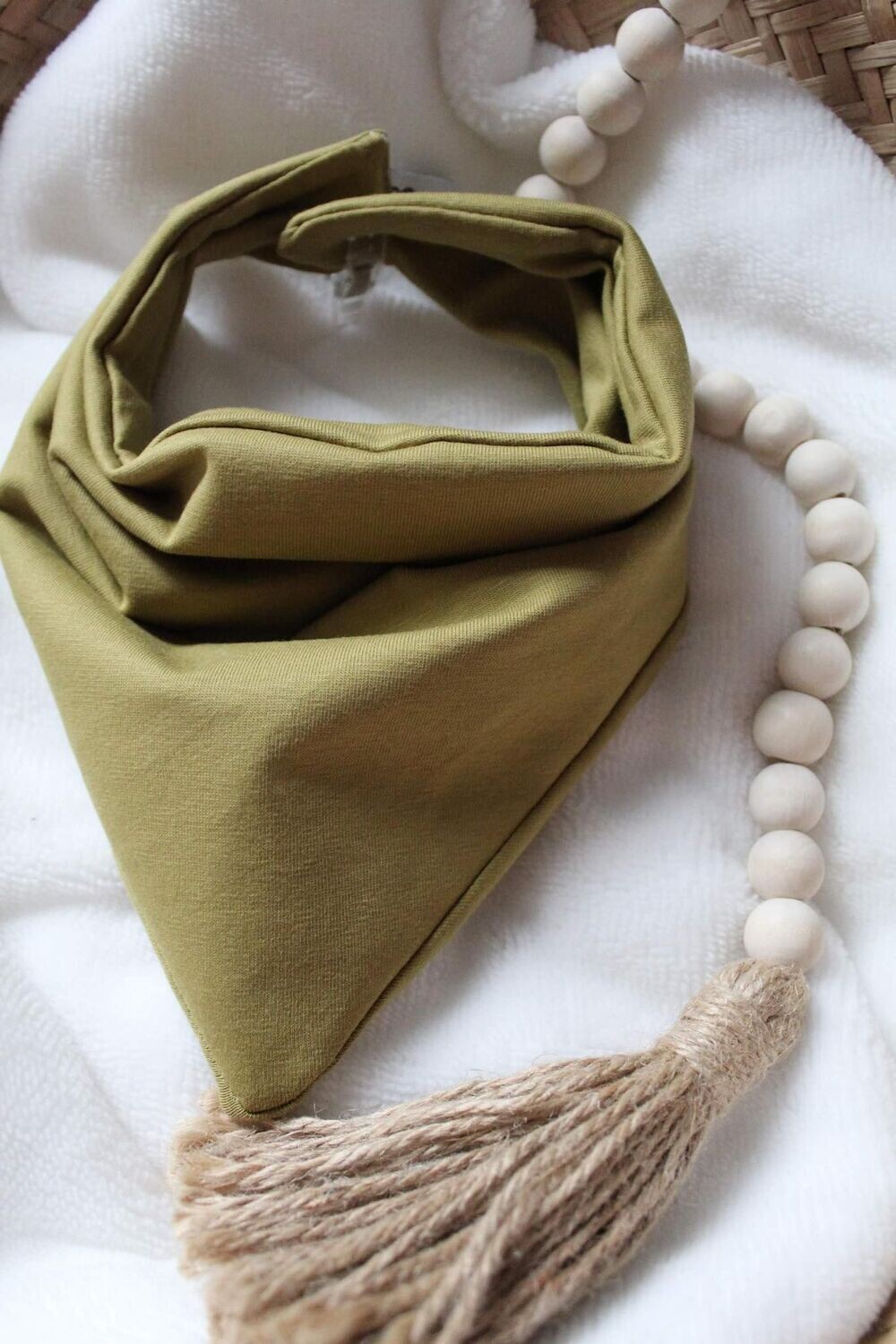 Halstuch Uni Moosgrün