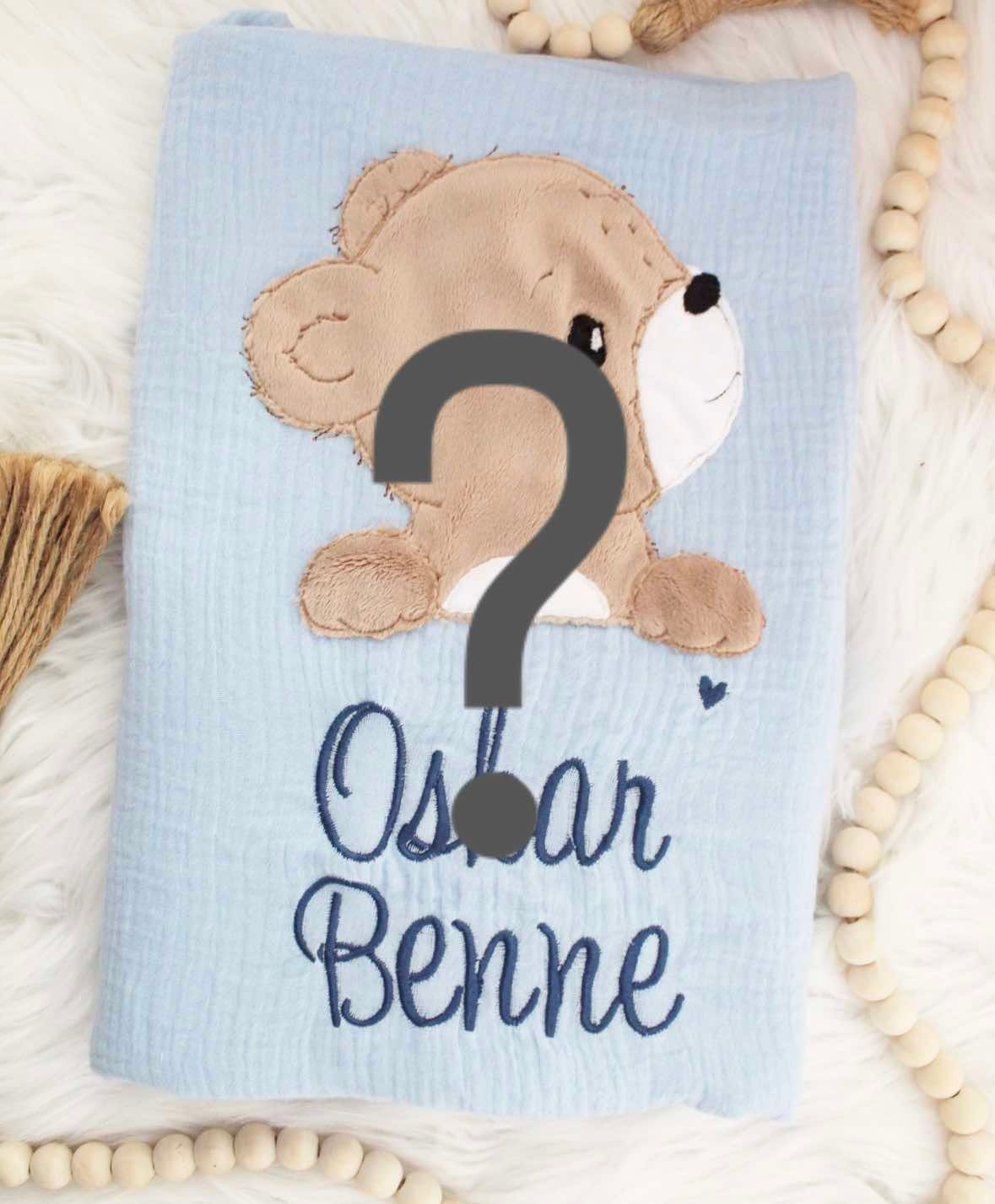 Musselindecke, Babydecke Überraschungsmotiv