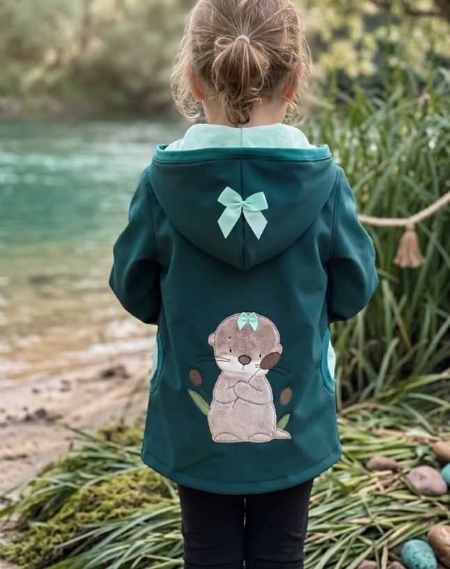 Softshelljacke Otter mit Schilf Gr. 104 Softshelljacke Otter mit Schilf Gr. 104
