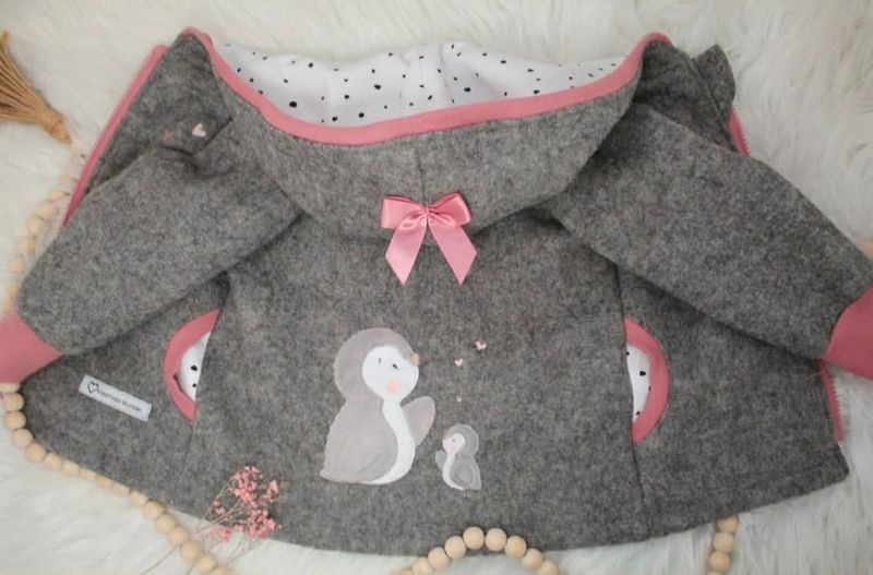 Wollwalkjacke Pinguine Wollwalkjacke Pinguine