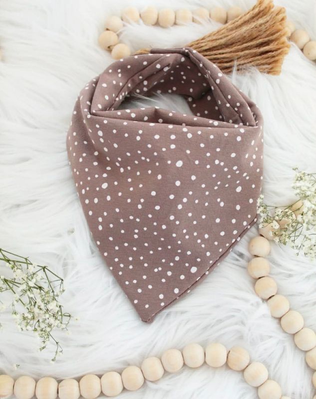 Halstuch Braun - Punkte weiß Halstuch Braun - Punkte weiß