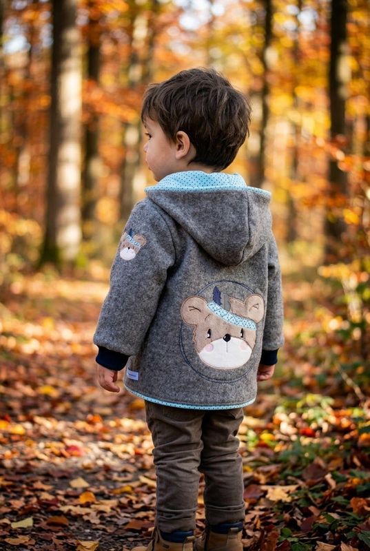 Wollwalkjacke - Vollgefüttert 2xBohobär Gr. 86 Wollwalkjacke - Vollgefüttert 2xBohobär Gr. 86