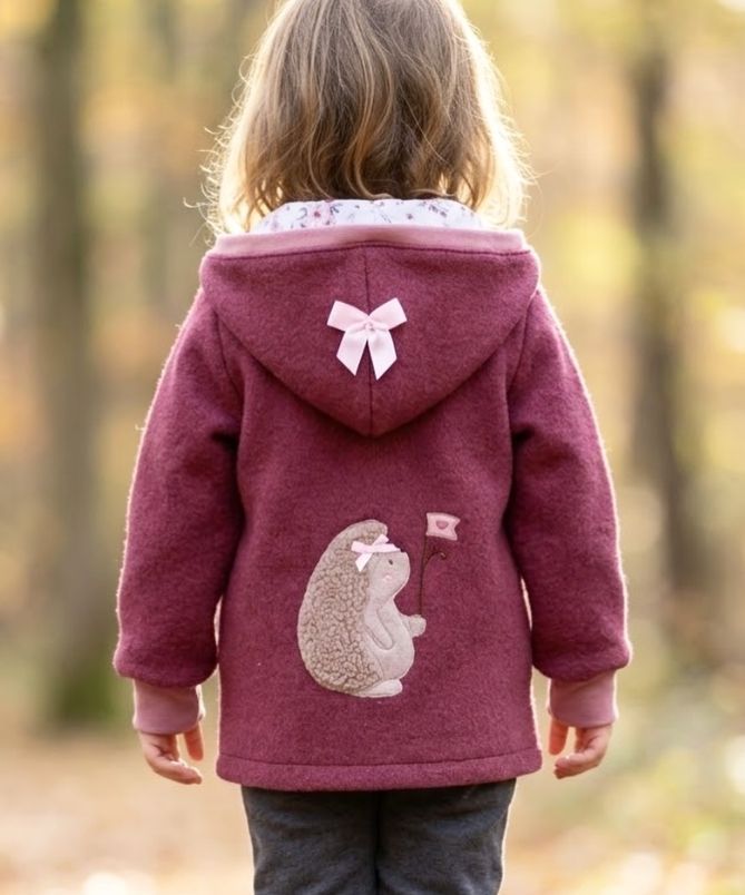 Wollwalkjacke Igel Gr. 98 Wollwalkjacke Igel Gr. 98