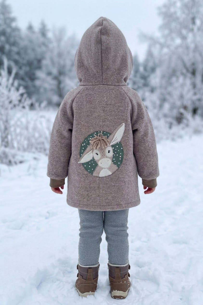 Wollwalkjacke Esel Gr. 110 Wollwalkjacke Esel Gr. 110