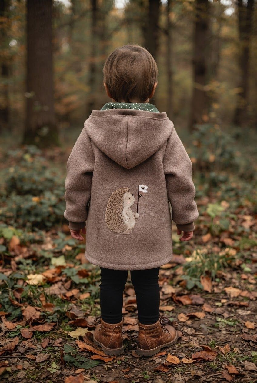 Wollwalkjacke Igel Gr. 110 Wollwalkjacke Igel Gr. 110