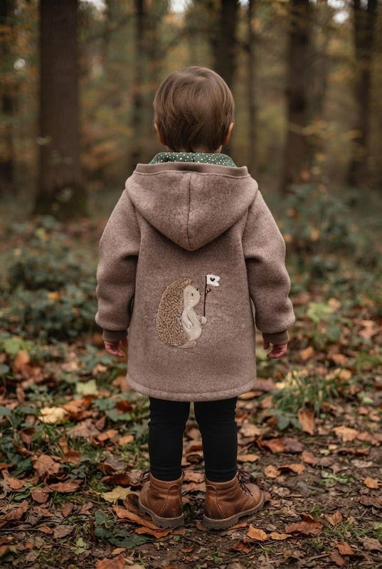 Wollwalkjacke Igel Gr. 110 Wollwalkjacke Igel Gr. 110