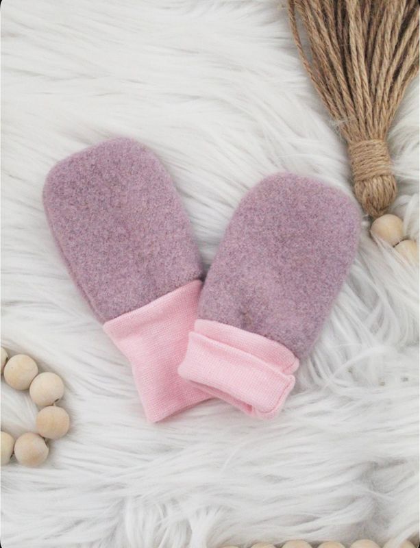 Wollwalkhandschuhe BABY Fäustlinge Rosa Wollwalkhandschuhe BABY Fäustlinge Rosa