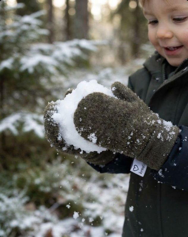 Wollwalkhandschuhe Waldgrün Wollwalkhandschuhe Waldgrün