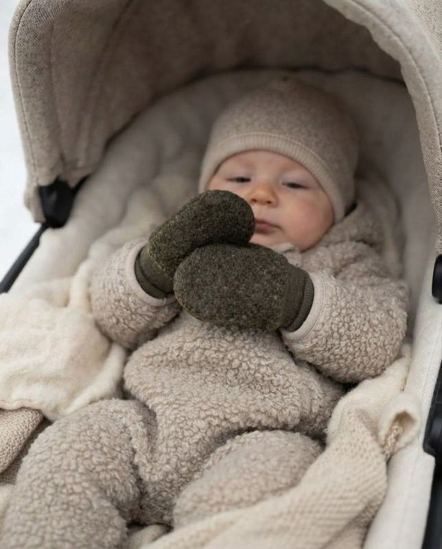 Wollwalkhandschuhe BABY Fäustlinge Waldgrün Wollwalkhandschuhe BABY Fäustlinge Waldgrün