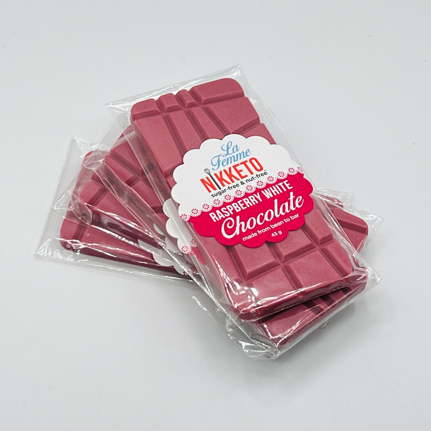 Raspberry White Chocolate Bar - 43 grams