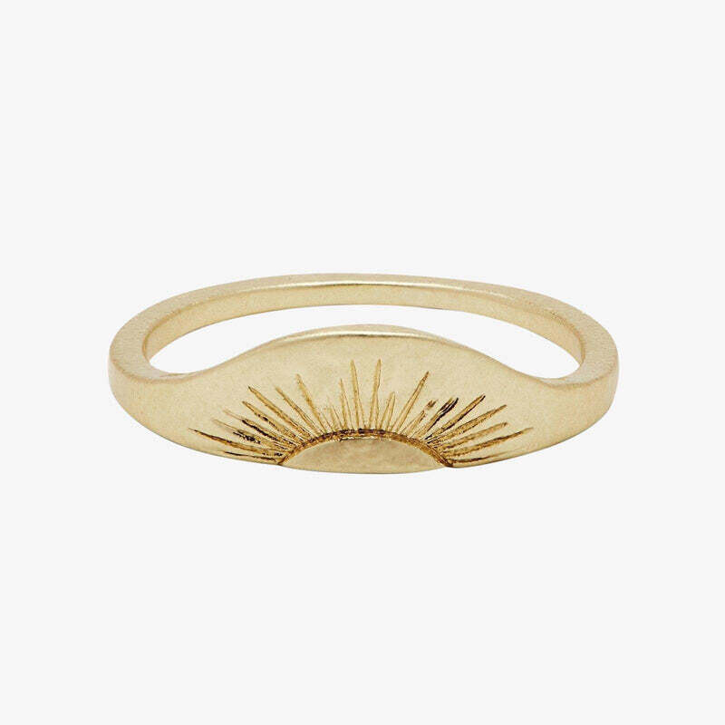 Rising Sun Ring Gold