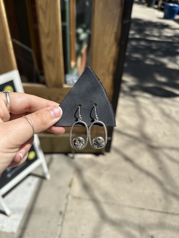 Pyrite Silver Earrings