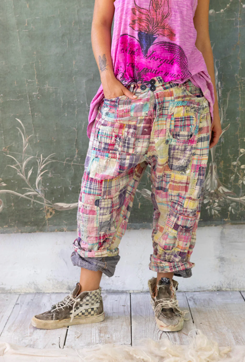 Patchwork Miner Pant in Madras Rainbow