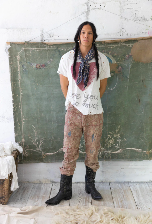 Quilted Blockprint Roe Denim in Dhara