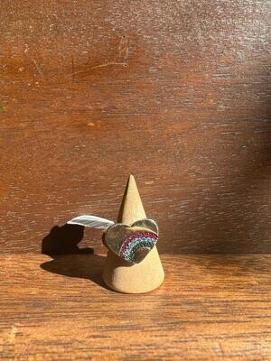 Heart Rainbow Stone Alchemia Ring