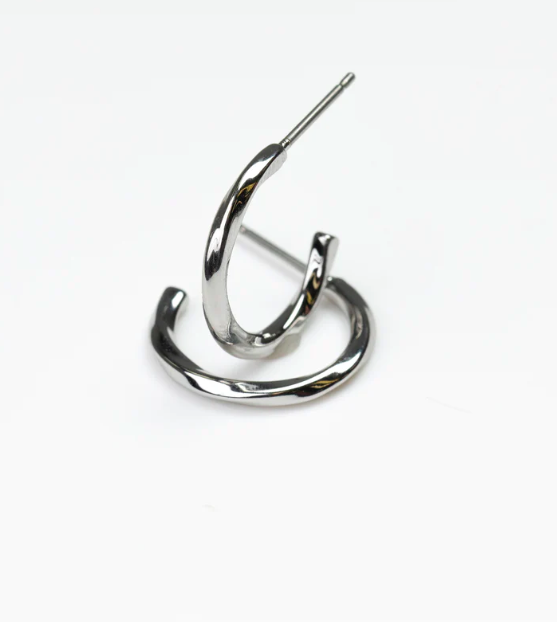 Rebecca Small Silver Earrings