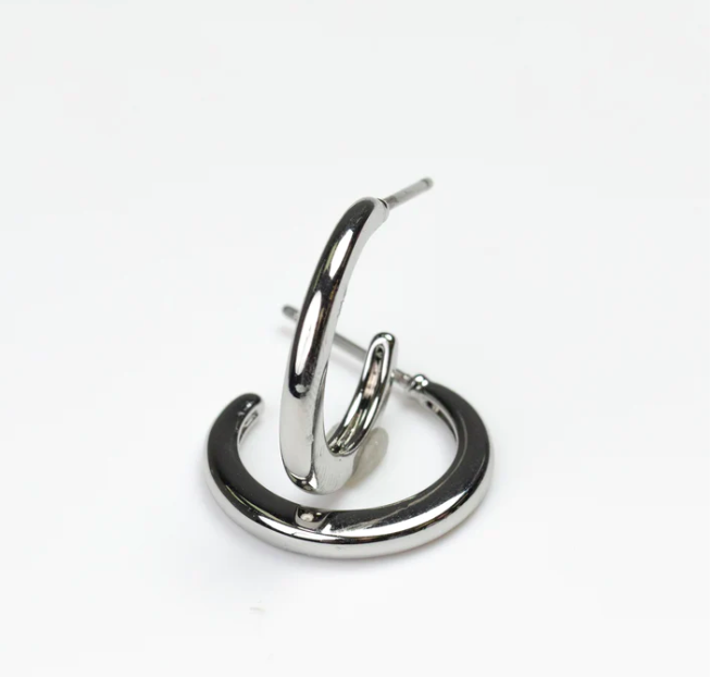 49601 Ryle Medium Silver Earrings 