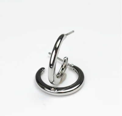 49601 Ryle Medium Silver Earrings 
