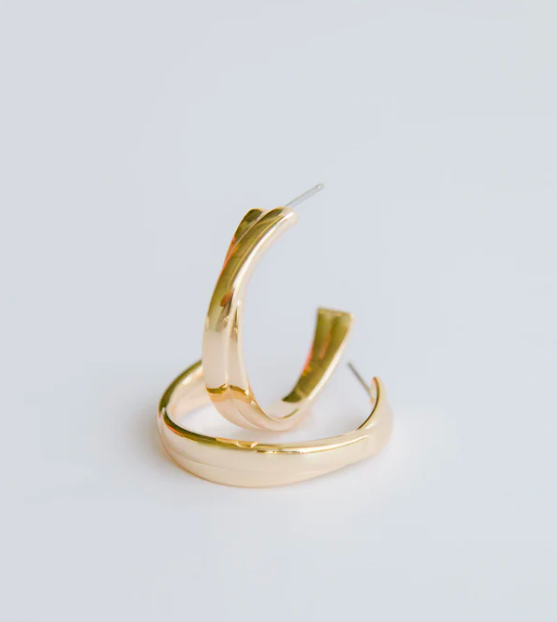 Livi Medium Gold Earrings