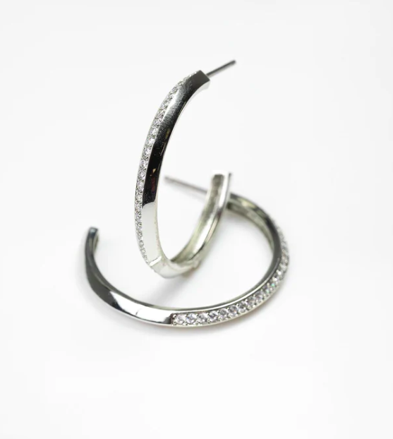 Leith Medium Silver Earrings